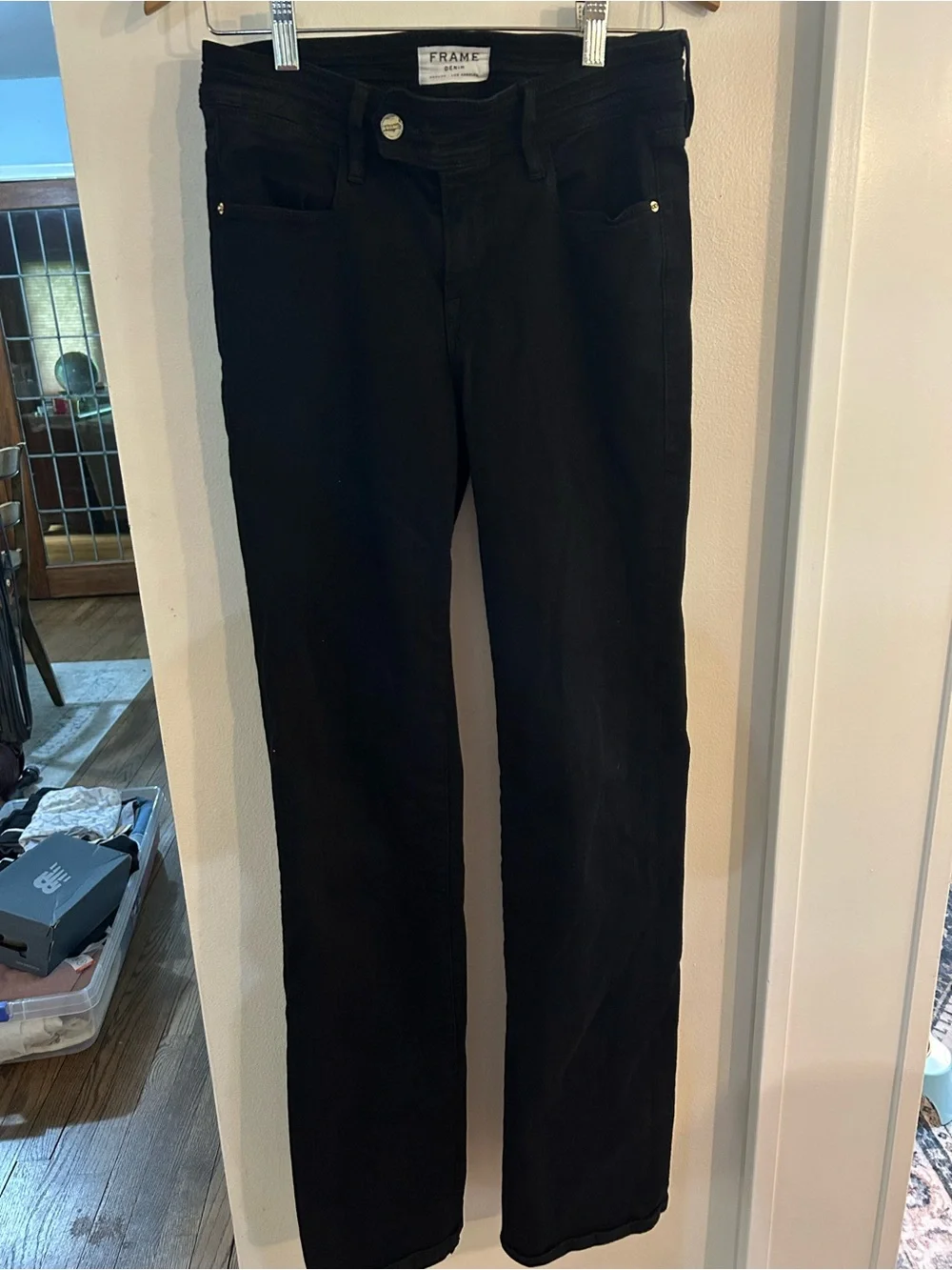 Frame Denim Black Straight Jeans - Picture 4 of 5